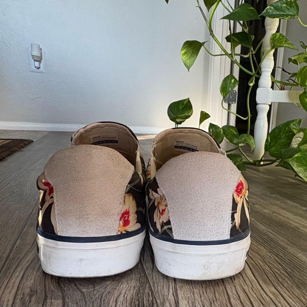 SeaVees Black Floral Slip-On Loafers - Picture 2 of 5
